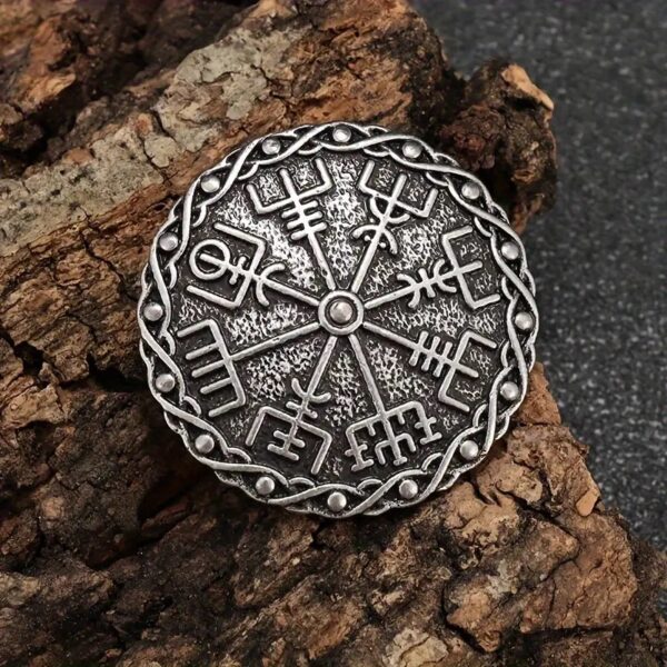 Brosje i vikingstile med Vegvisir - Bilde 2