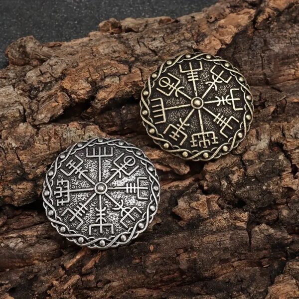 Brosje i vikingstile med Vegvisir - Bilde 4