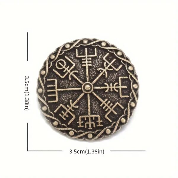 Brosje i vikingstile med Vegvisir - Bilde 5