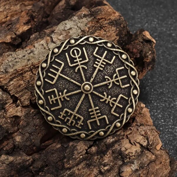 Brosje i vikingstile med Vegvisir - Bilde 3