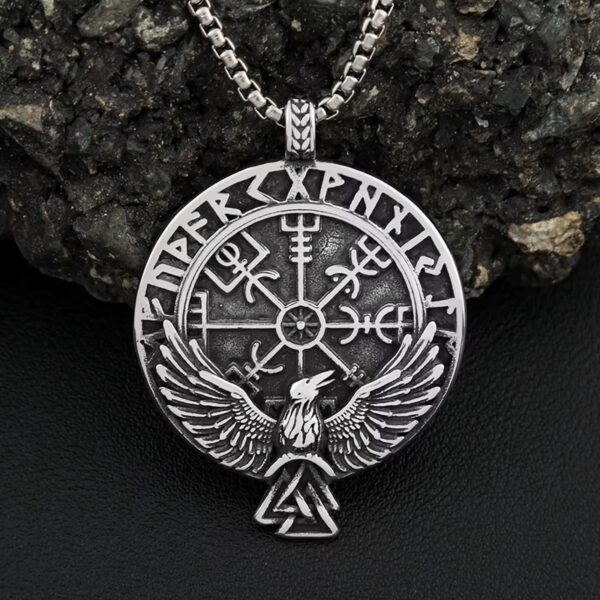 Vegvisir med odins raven og valknuten - Bilde 2